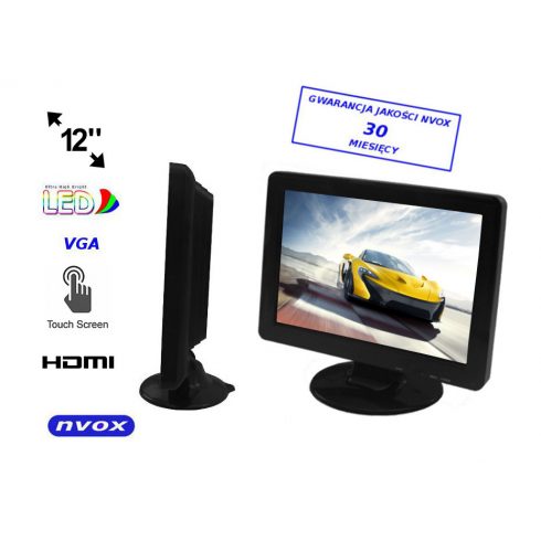 LED zaslon osjetljiv na dodir 12 inča HD VGA HDMI