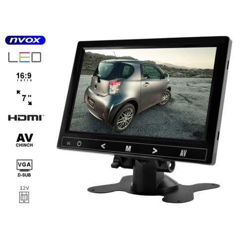 7 inčni HD HDMI VGA AV 12V LED monitor... (NVOX HM726NB)