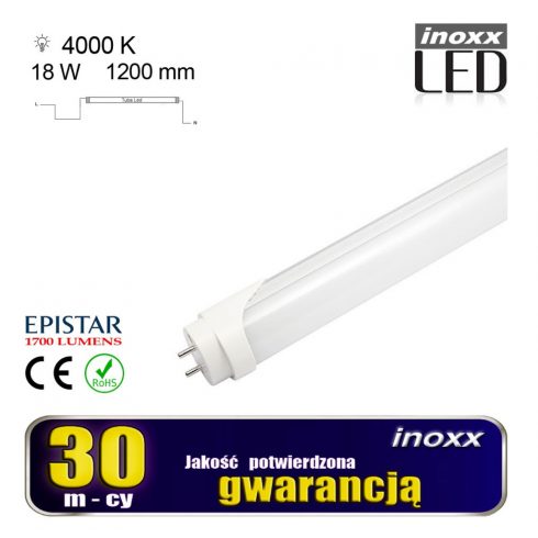 LED fluorescentna cijev 120cm 18w t8 4000k g13 neutralna