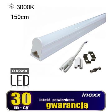   T5 LED linearna fluorescentna cijev 150cm 22w topla 3000k integrirana s nadgradnom svjetiljkom