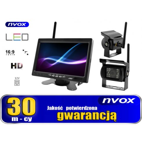 7-inčni LCD monitor za automobil 12v 24v i 2 bežične kamere