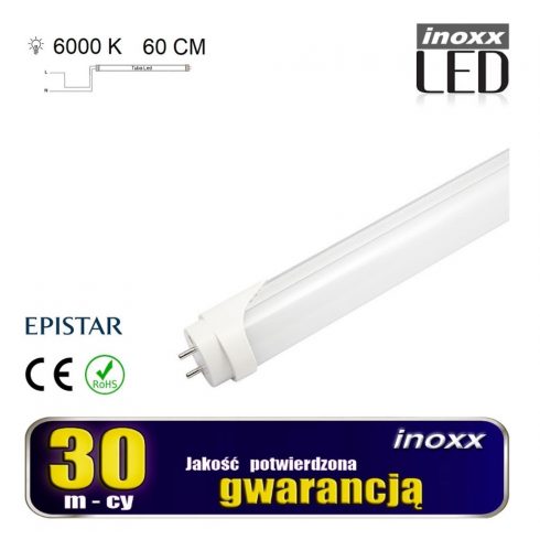 LED fluorescentna cijev 60cm 9w T8 6000K G13 jednostrana hladna