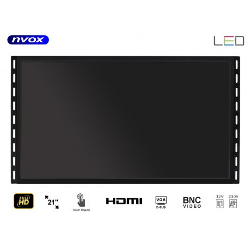 Otvoreni okvir LED zaslon osjetljiv na dodir 21 inča VGA HDMI USB BNC 12v 230v