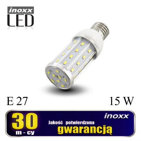 E27 LED corn žarulja 15w metalna 3000k topla