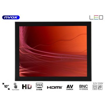   Monitor osjetljiv na dodir s otvorenim okvirom LED 10 inča vga hdmi usb bnc av 12v 230v