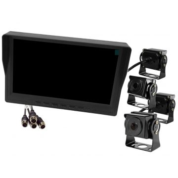   9 inčni AHD 4 pinski LCD monitor za automobil s funkcijom snimanja 12v 24v i 4 AHD kamere