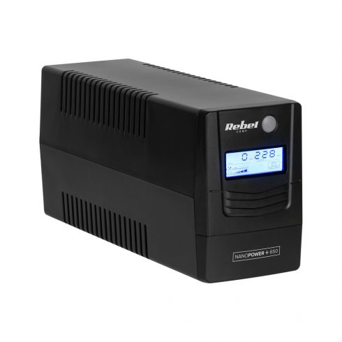 UPS REBEL računalo za hitno napajanje, Nanopower Plus 650 model (offline, 650VA / 360 W, 230 V, 50 Hz, LCD, USB, RJ45)