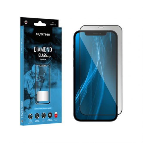 MyScreen DIAMOND GLASS LITE edge FULL GLUE zaštitno staklo crno Apple iPhone 12/12 Pro 6.1"