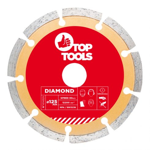 Dijamantni disk 125 x 22,2 mm, segmentiran