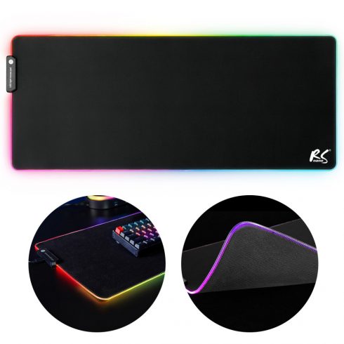 Gaming tipkovnica podloga za miš RGB NanoRS s LED pozadinskim osvjetljenjem, 800x300x4mm, RS705