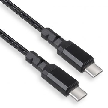   2 x USB-C 15W Maclean kabel, podržava QC 3.0 standard, prijenos podataka, 3A, crni, 1m dug, MCE493