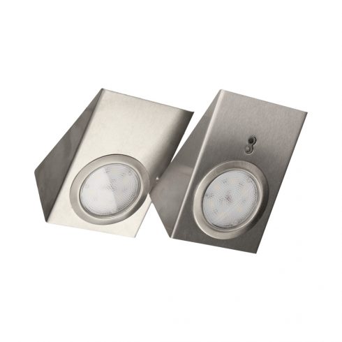 Set podkomornih LED rasvjetnih tijela 2,5W, 180lm, 4000K, s beskontaktnim prekidačem, INOX