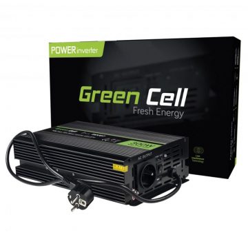   Green Cell - Pretvarač napona Inverter UPS mod 12V do 230V Čisti sinusni val 300W / 600W za crpku centralnog grijanja