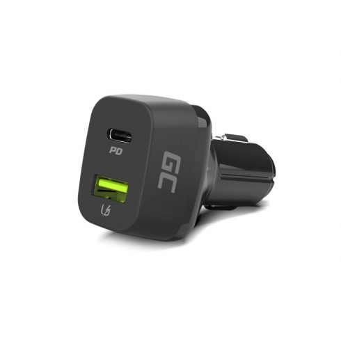 Green Cell Punjač u automobilu USB-C Power Delivery + USB Quick Charge 3.0