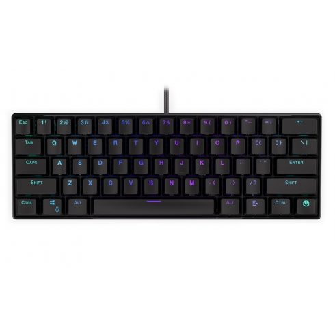 Endorfy gaming tipkovnica Thock Compact RD/ USB/ red sw. / žičani / mehanički / američki raspored / mini / crni RGB