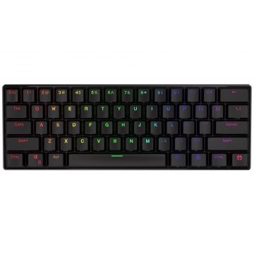   Endorfy gaming tipkovnica Thock Compact RD RGB /USB/ red sw. / bežični / mehanički / američki izgled / mini / crni RGB