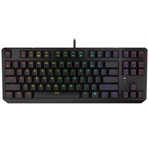 Endorfy gaming tipkovnica Thock TKL Kailh BL RGB /USB/ plava sw. / žičani / mehanički / američki izgled / crni RGB