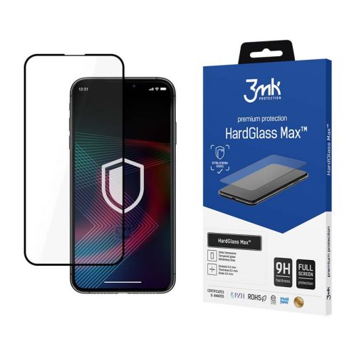 3mk HardGlass Max - kaljeno staklo za iPhone 14 (crno)