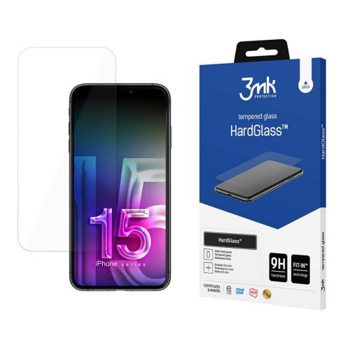 3mk HardGlass - Kaljeno staklo za iPhone 15 Pro