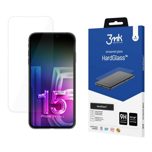 3mk HardGlass - Kaljeno staklo za iPhone 15 Pro Max