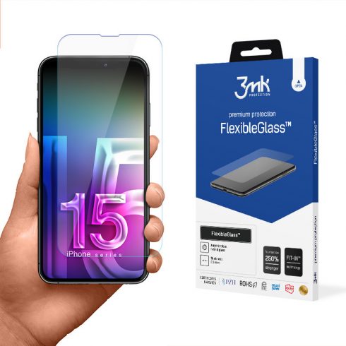 3mk FlexibleGlass - Hibridno staklo za iPhone 15 Pro