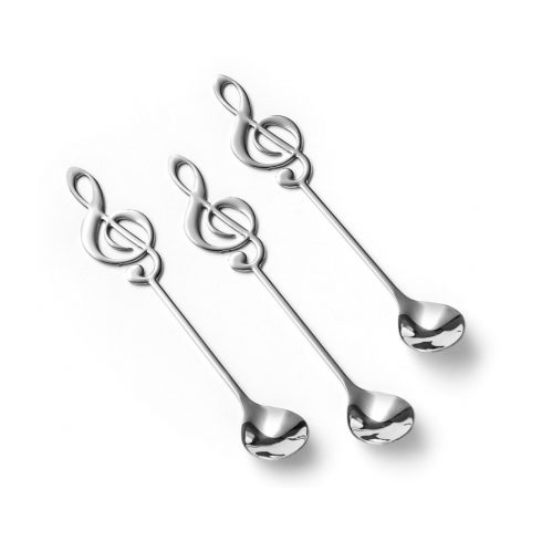 Metalna žličica MUSIC CLEF 3 SILVER