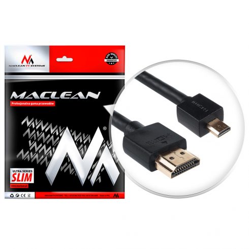 Maclean kabel, HDMI-microHDMI, SLIM, v1.4, AD, 1 m, MCTV-721