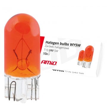   Halogene žarulje wy5w t10 5w w2.1x9.5d amber 24v 10 kom amio-01001