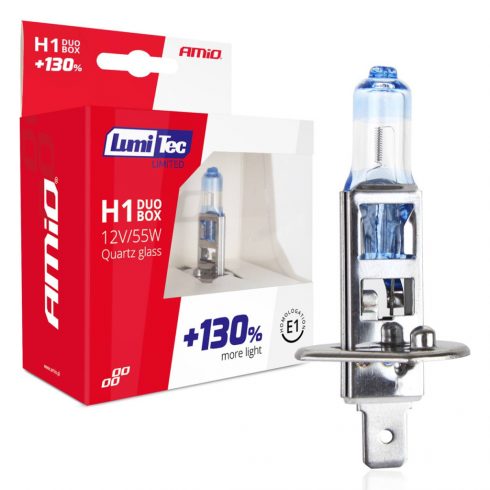 Halogene žarulje h1 12v 55w lumitec limited +130% duo amio-01404