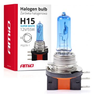 Halogena žarulja h15 12v 55w super bijela amio-01492