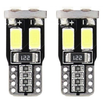 Canbus LED žarulje 6smd 5730 t10 w5w bijele amio-01622