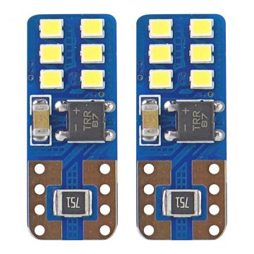   LED žarulje canbus 12smd ultrabright 2016 t10e w5w bijele 12v 24v amio-01638