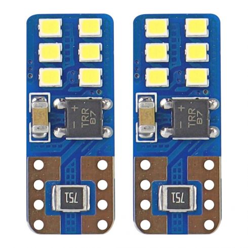 LED žarulje canbus 12smd ultrabright 2016 t10e w5w bijele 12v 24v amio-01638