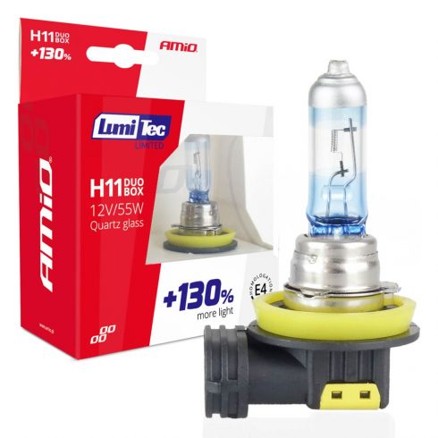 Halogene žarulje h11 12v 55w lumitec limited +130% duo amio-02105