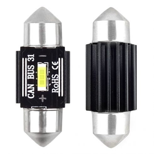 LED žarulje canbus 1860 1smd ultrabright festoon c5w c10w c3w 31mm bijela 12v 24v amio-02441