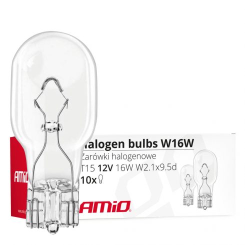 Halogene žarulje w16w t15 16w w2.1x9.5d 12v 10 kom (e4) amio-02549