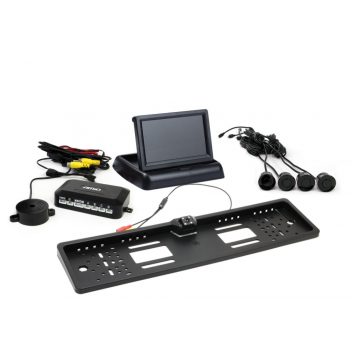   Set senzora za parkiranje TFT02 sa 4.3" kamerom HD-402-LED sa 4 senzora crna