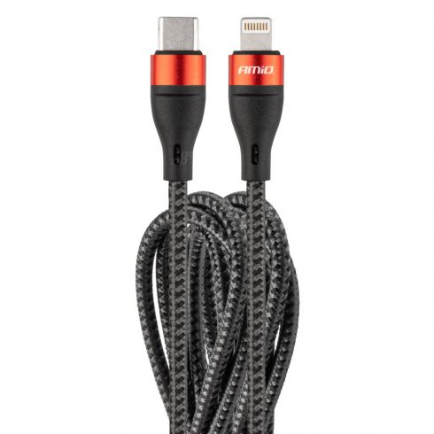 uc-19 usb-c kabel + lightning iphone 200 cm fulllink amio-02931