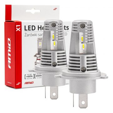   LED žarulje za auto x1 serija h4/h19 6500k canbus amio-02965