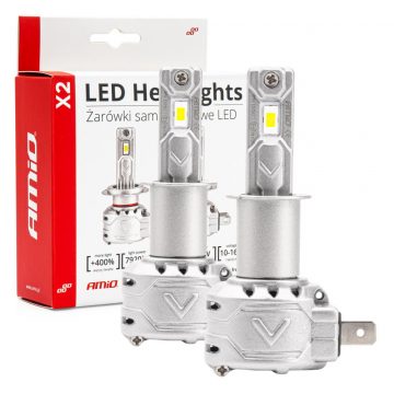 LED žarulje za auto serije x2 h3 6500k canbus amio-02971