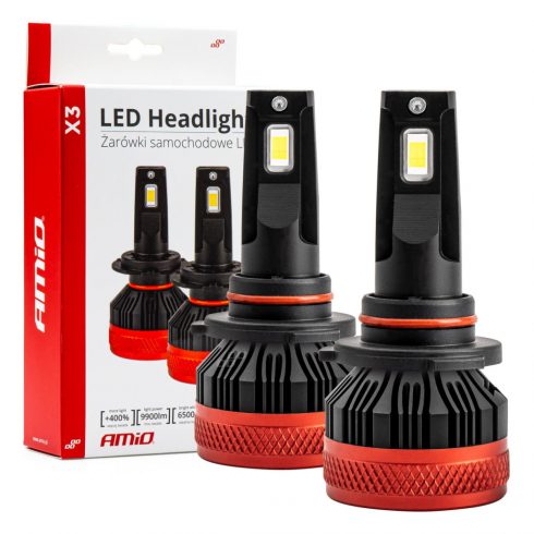 LED žarulje za auto serije x3 hb3 9005/hir1 9011/h10 6500k canbus amio-02982