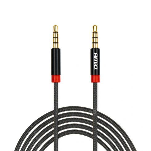 Aux kabel mini jack 3,5 mm pleteni 200 cm amio-03270