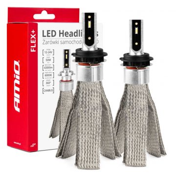   LED auto žarulje flex+ serija h7-1 12v 24v 6000k canbus amio-03661