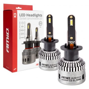   LED žarulje za auto serije k3 h1 12v 6000k canbus amio-03680