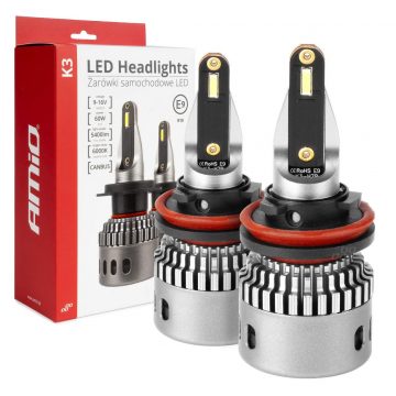   LED žarulje za auto serije k3 h8 h9 h11 h16 12v 6000k canbus amio-03686