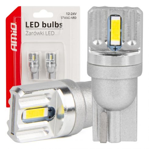 LED žarulje standardne t10 w5w 2x1860 smd bijele 12v 24v amio-03719