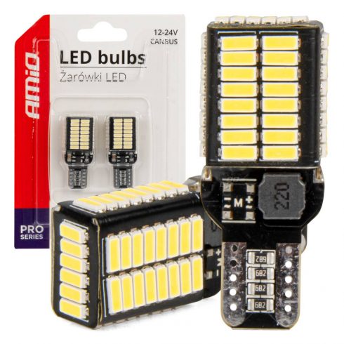 LED žarulje canbus pro serija t15e w16w 54x4014 smd bijele 12v 24v amio-03724