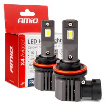   LED žarulje za auto serije x4 aviator h8 h9 h11 h16 6500k canbus amio-03765