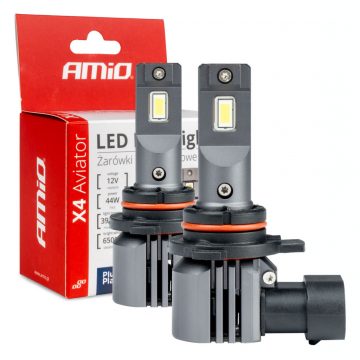   LED žarulje za auto serije x4 aviator hir2 9012 6500k canbus amio-03768