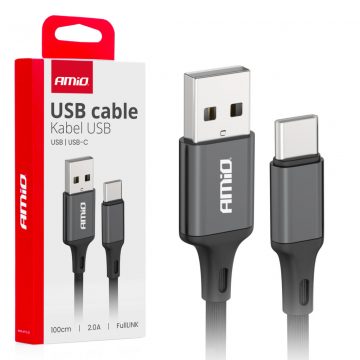   USB-A - USB-C 2a kabel za punjenje 100 cm fulllink amio-03899